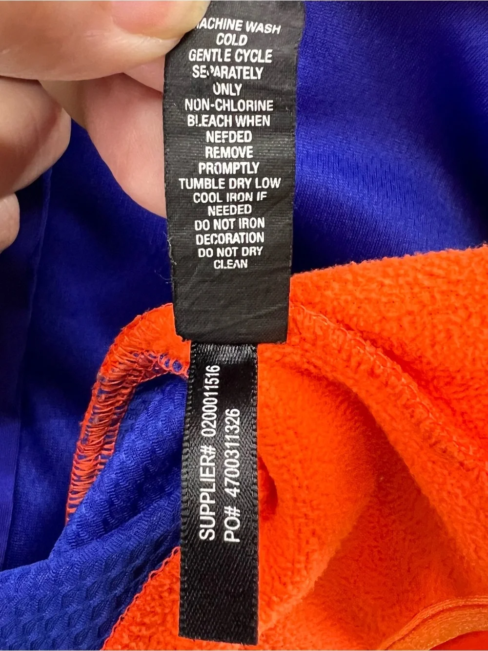 RLX Ralph Lauren Vest Mens Medium Orange/Blue Fleece Full Zip Performance Golf